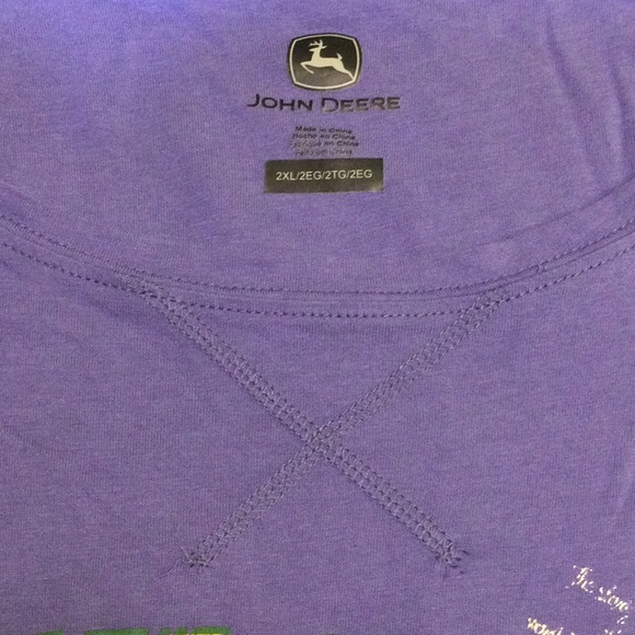 2X John Deere lilac purple tapered top - Picture 11 of 12